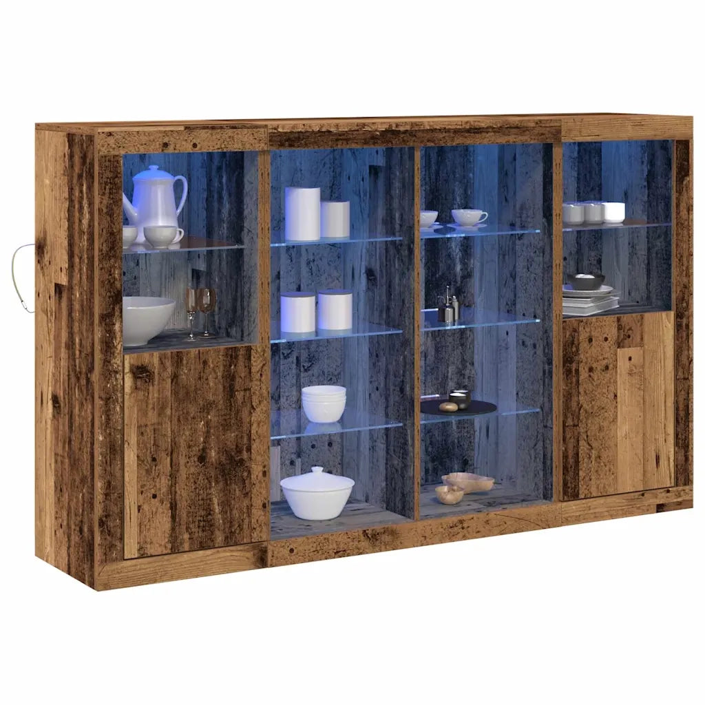 Credenza | Madia LED Legno vecchio 163 x 37 x 100 cm Legno multistrato