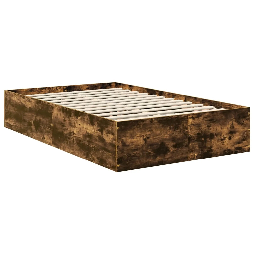 Letto matrimoniale | Letto per adulti | Struttura del letto Rovere fum¨¦ 120 x 190 cm Legno multistrato