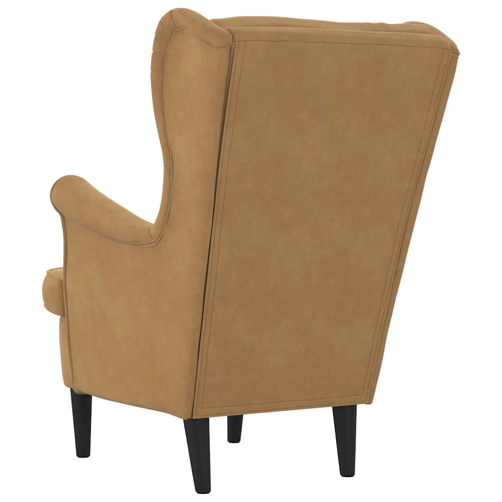 Poltrona Marrone Velluto