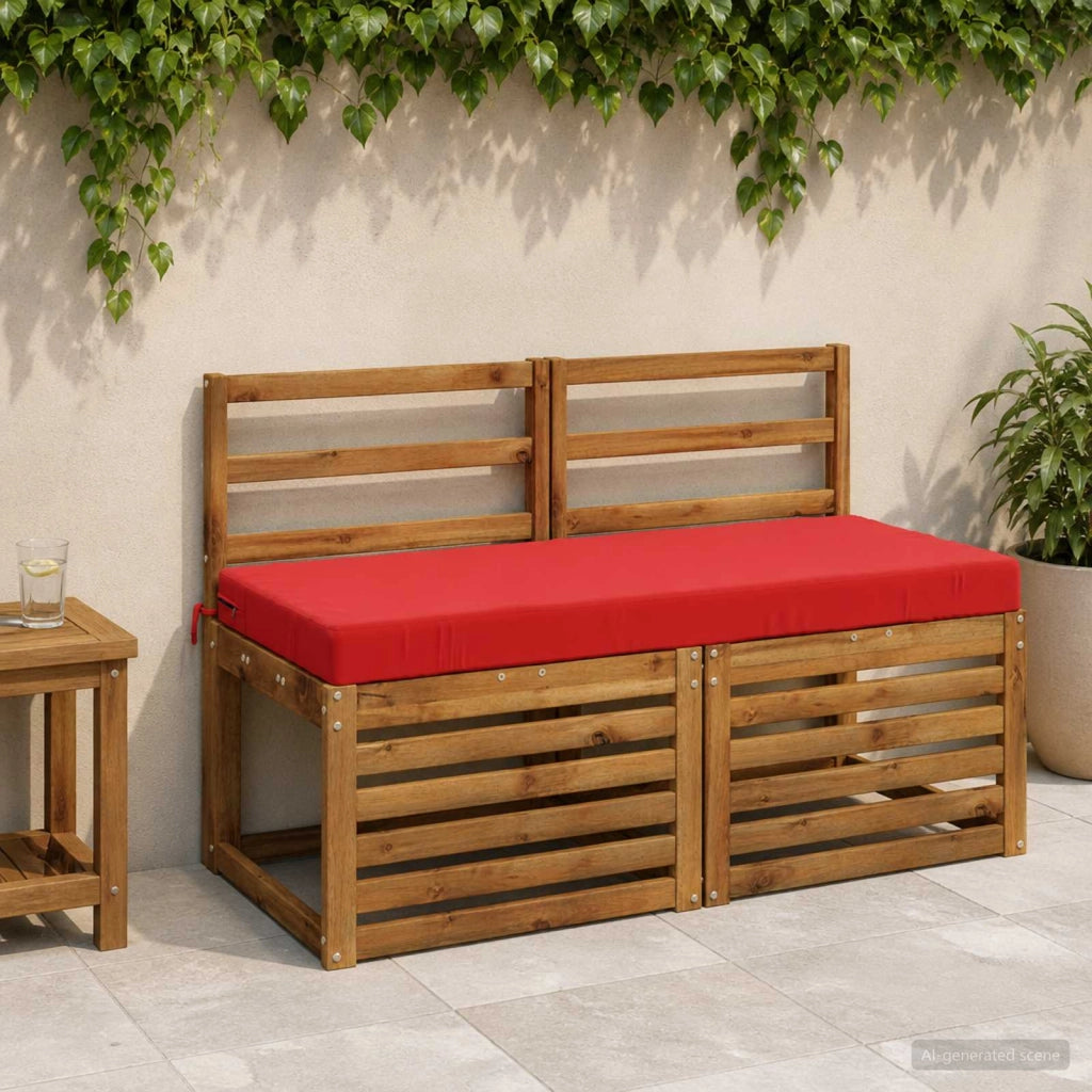 Cuscini per Panchina a 2 Pezzi SOEST 2 pz 100% Poliestere Rosso 950175