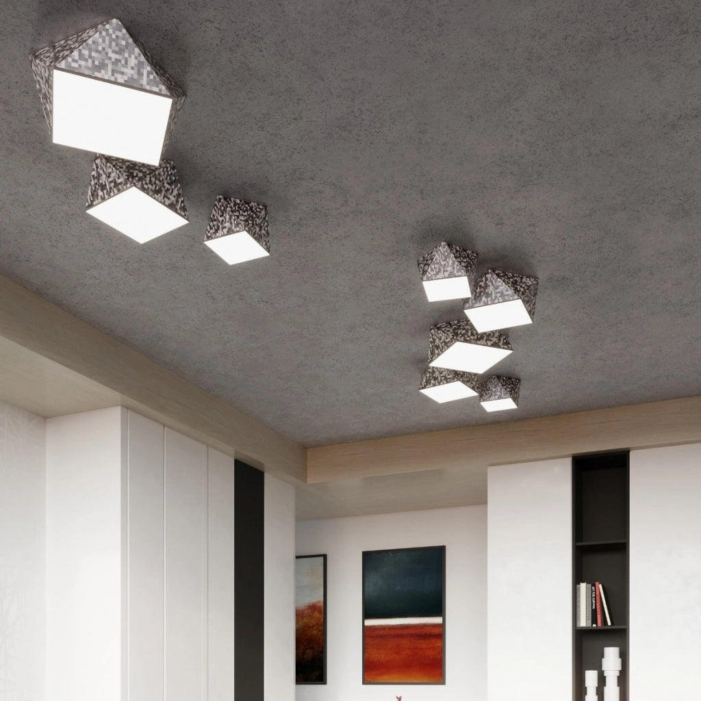 Lampada da soffitto HEXA 45 argento