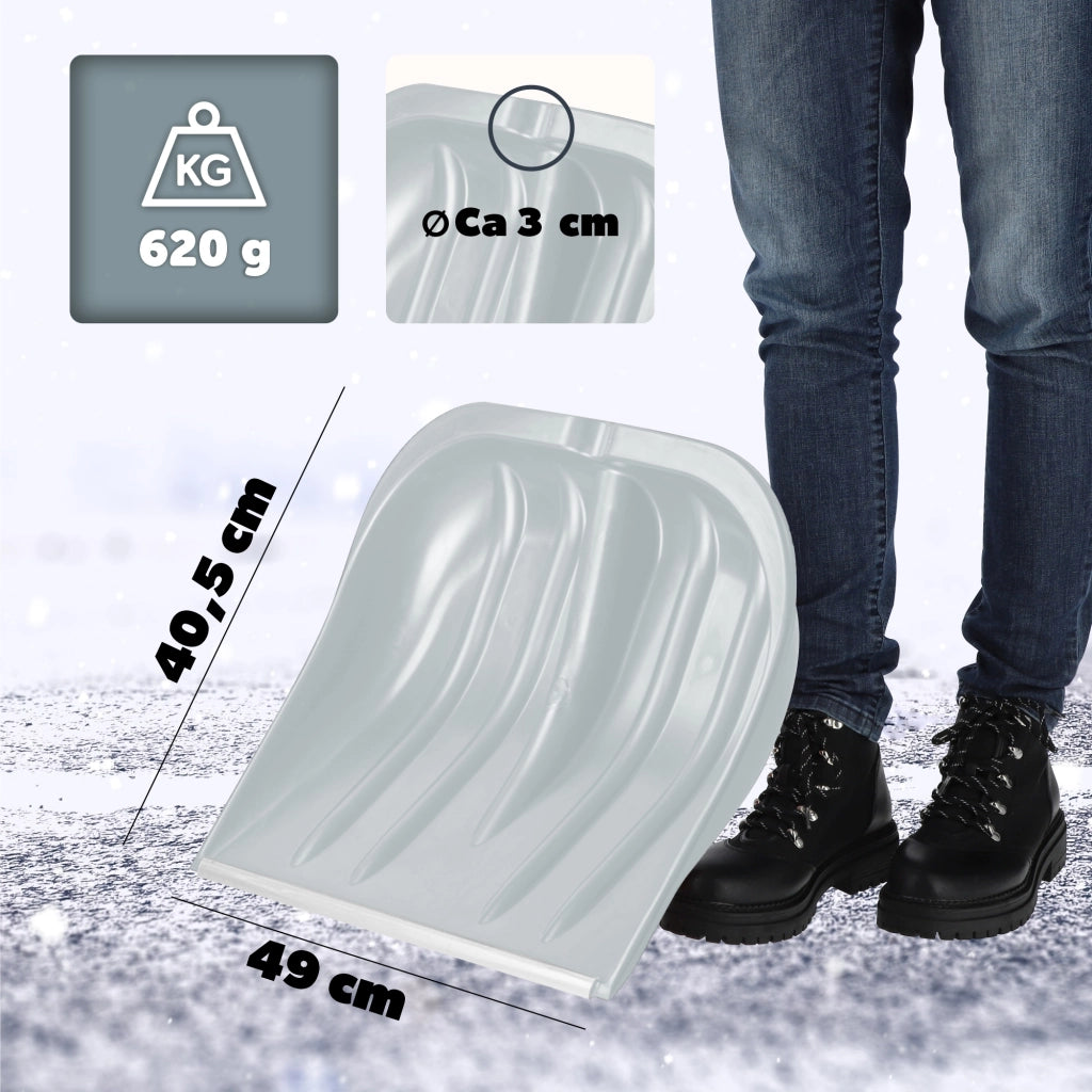 Pala da neve KADAX, in plastica, senza manico, robusta, 2 pezzi.