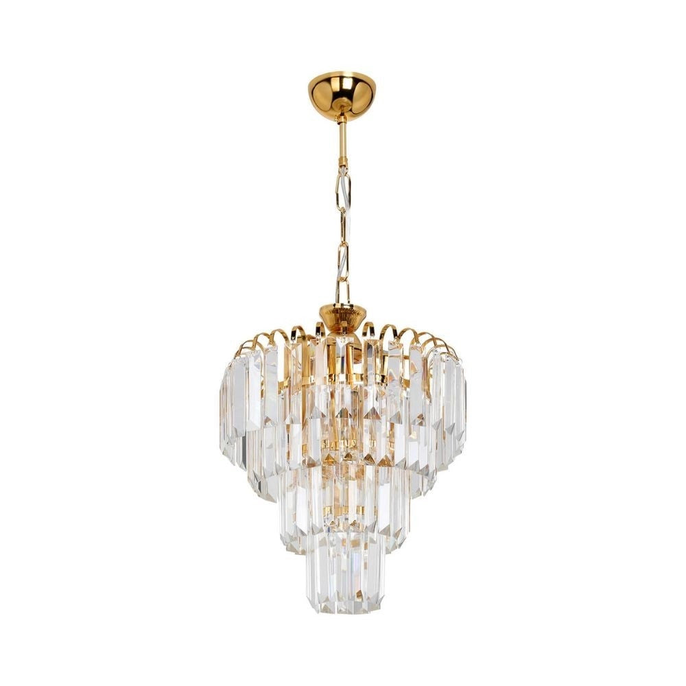 Lampada a sospensione a 3 luci Miranda MDL3831 vetro e oro
