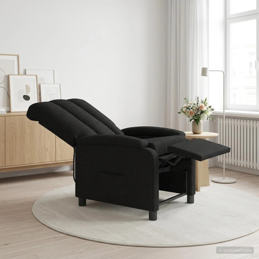 Poltrona Massaggiante Nero Tessuto 42034971