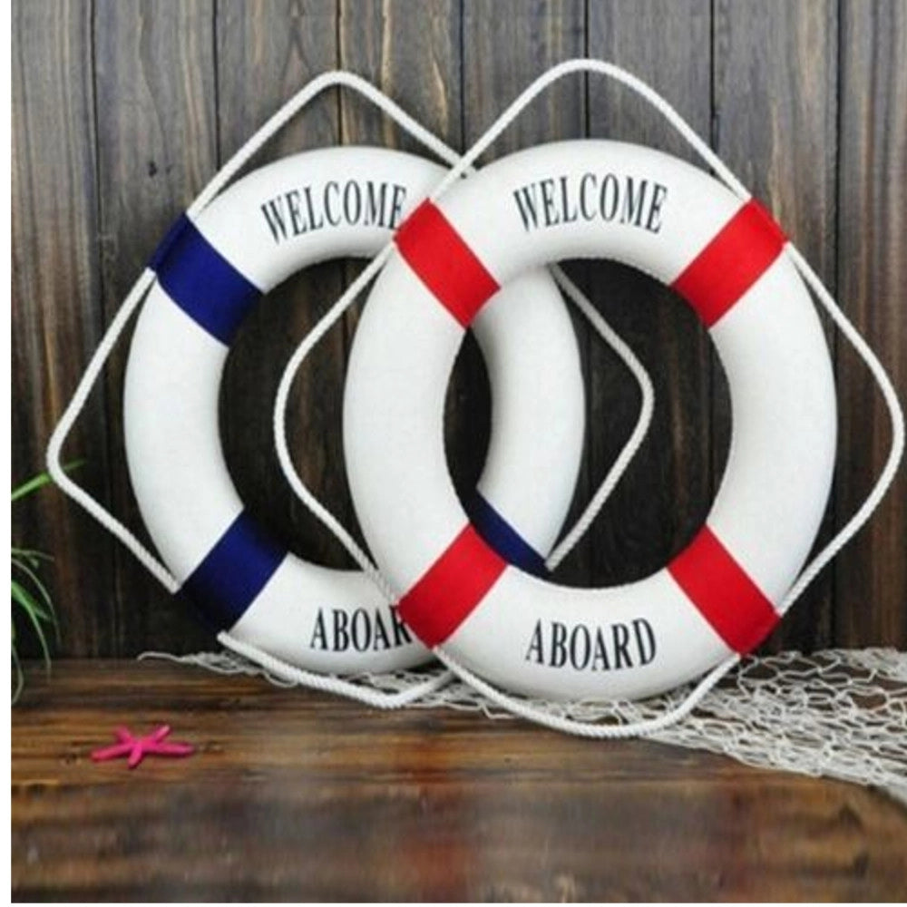 Trade Shop - Salvagente Welcome Aboard Decorativo Decorazione Marino Casa Arredament Moc -