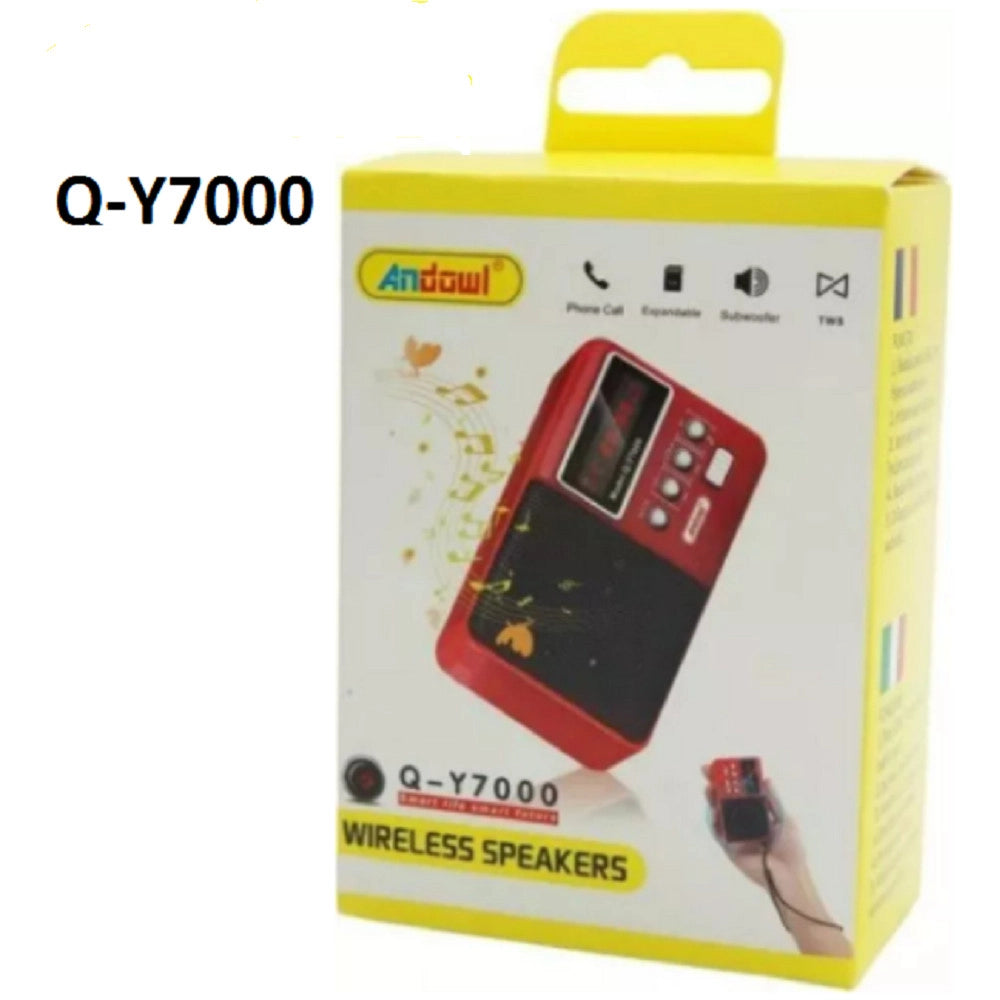 Trade Shop - Speaker Wireless Bluetooth Ricaricabile Altoparlante Radio Fm Portatile Q-y7000 -