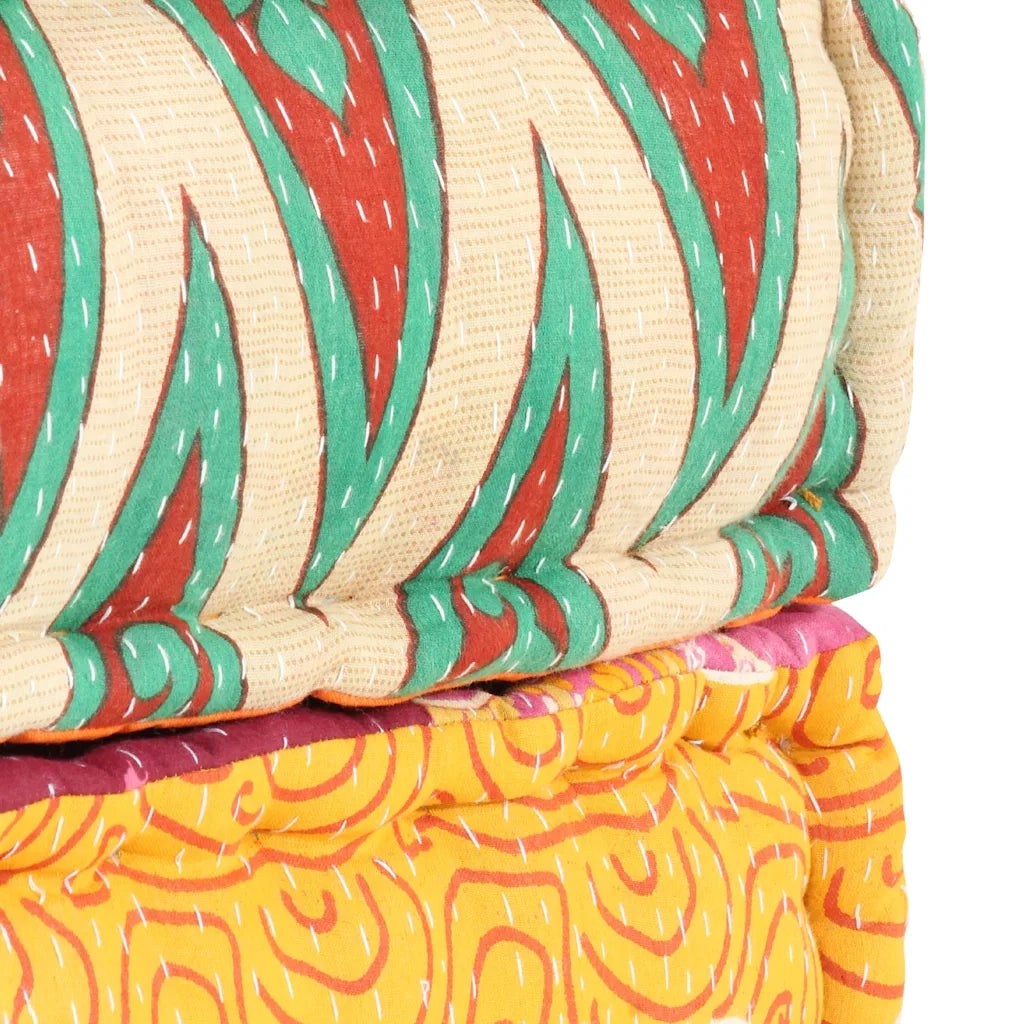 Pouf 60x70x36 cm in Tessuto Patchwork 287707