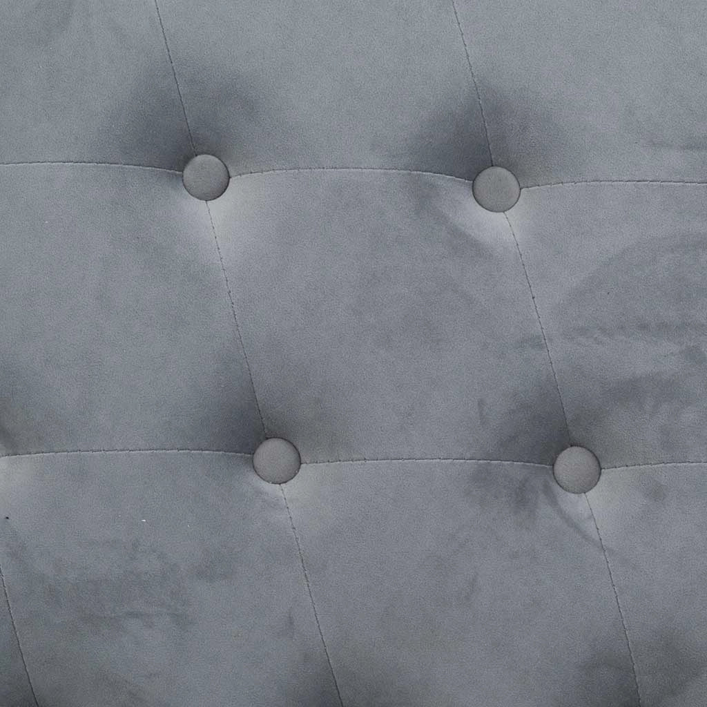 Sgabello imbottito in legno grigio d70x47h