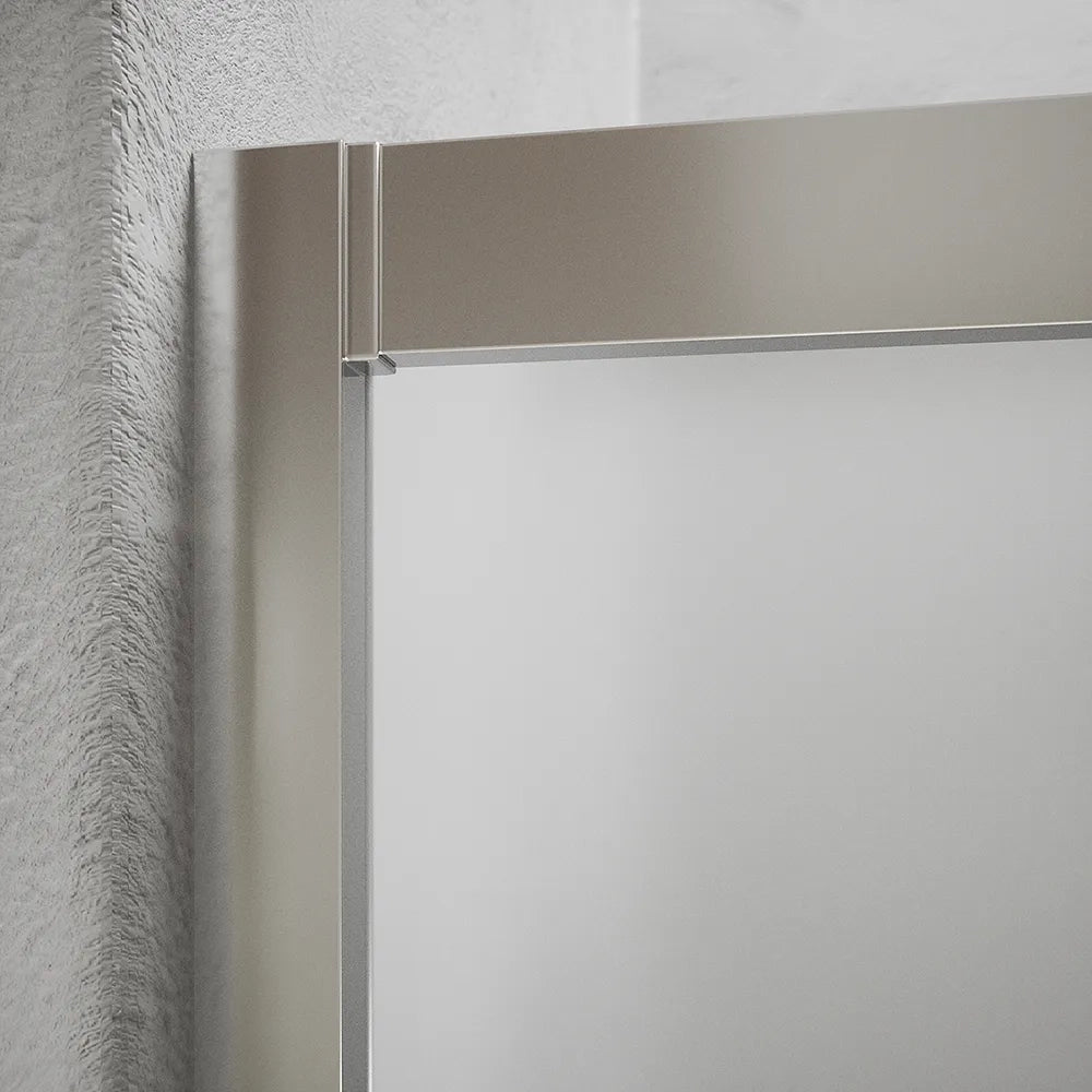 Box doccia angolare 130x85cm vetro stampato, con apertura scorrevole e parete fissa h190cm | Tenerife