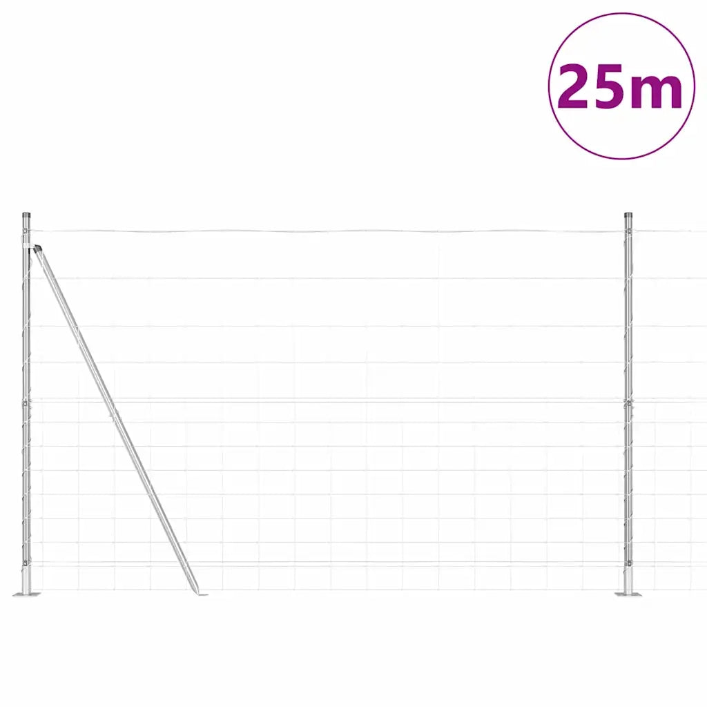 Palo della recinzione Zincato 25 x 1,5 m Acciaio 3351518
