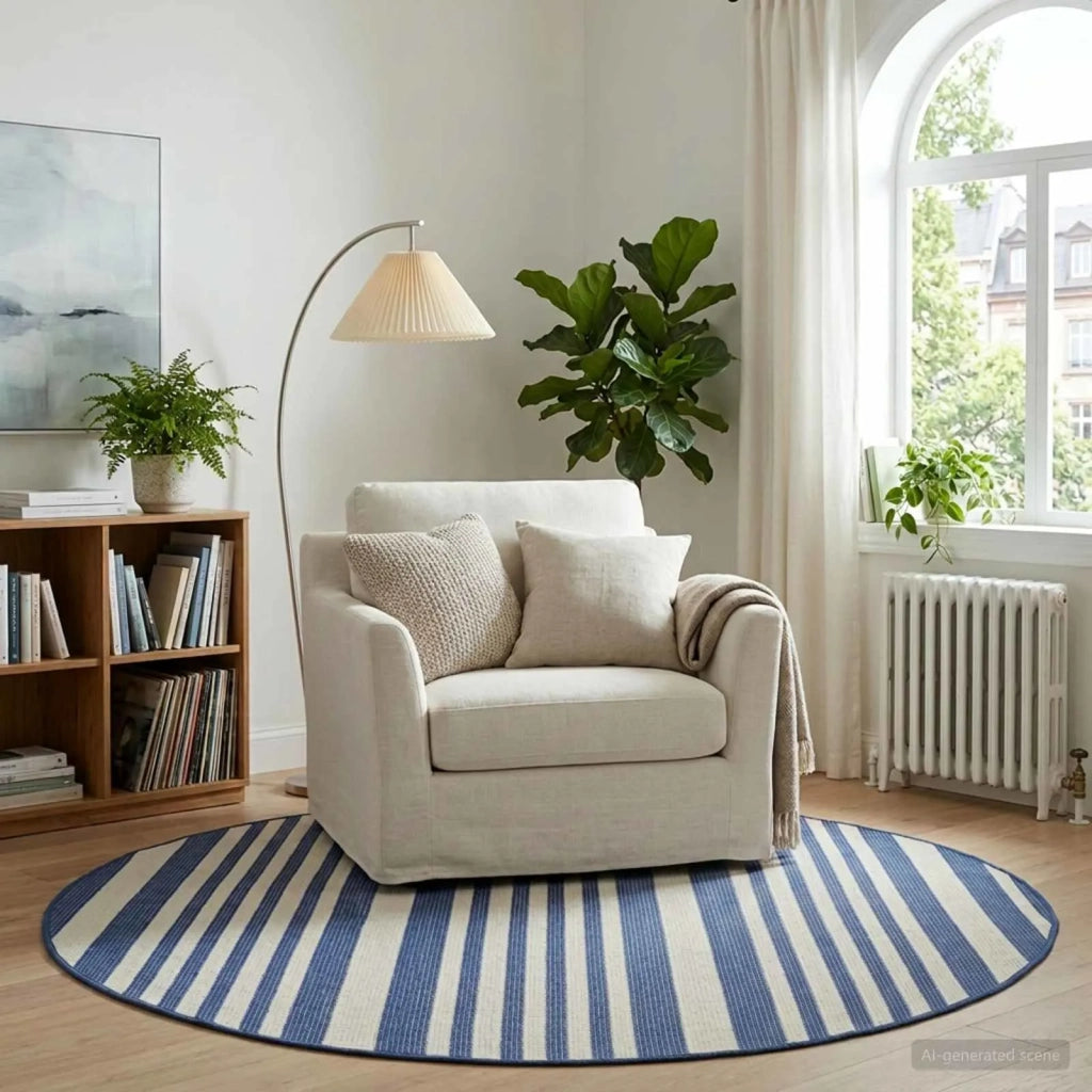 Tappeto per interni ed esterni OLITE Naturale e blu navy 42043754