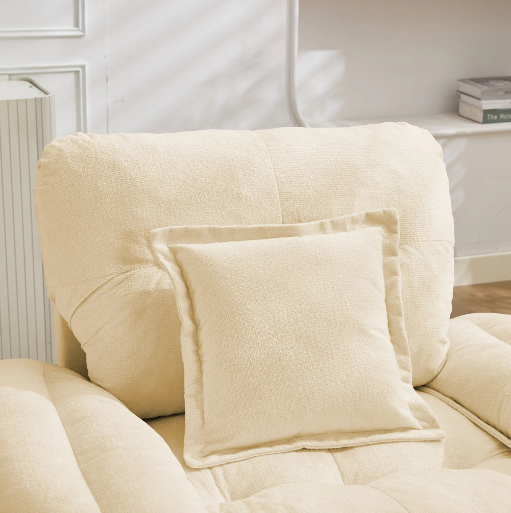Set divani 2 pezzi in ciniglia con divano singolo e loveseat, seduta profonda con memory foam e cuscini decorativi