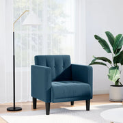 Divano Sedia con Braccioli Blu 53 cm in Velluto 4100552