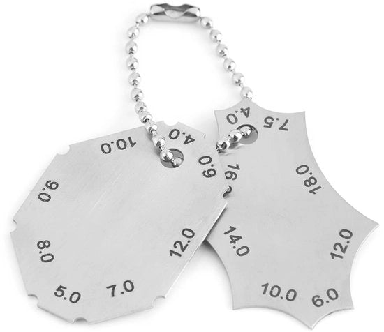 Misuratore di distacco per angoli - Lasnaadmeter - Misuratore di profondità di inclinazione - Misuratore portatile - Realizzato in acciaio inossidabile - Duraturo e resistente all'usura - Misuratore di distacco