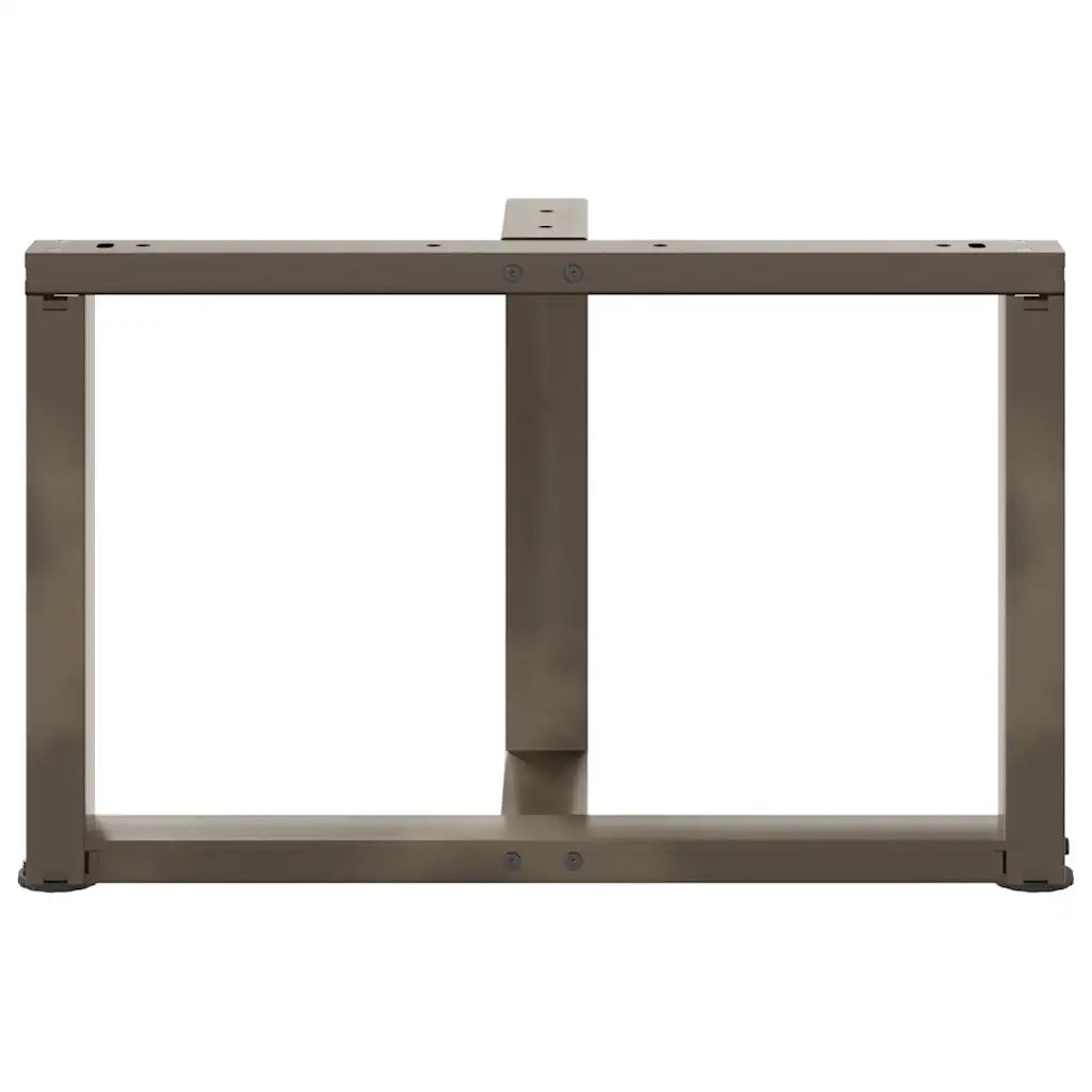 Gambe per Tavolino da Caff¨¨ a Forma di T 2 pz-Set di 2 Gamba per Tavolo Nere 60x25x(42-43) cm Acciaio 759491