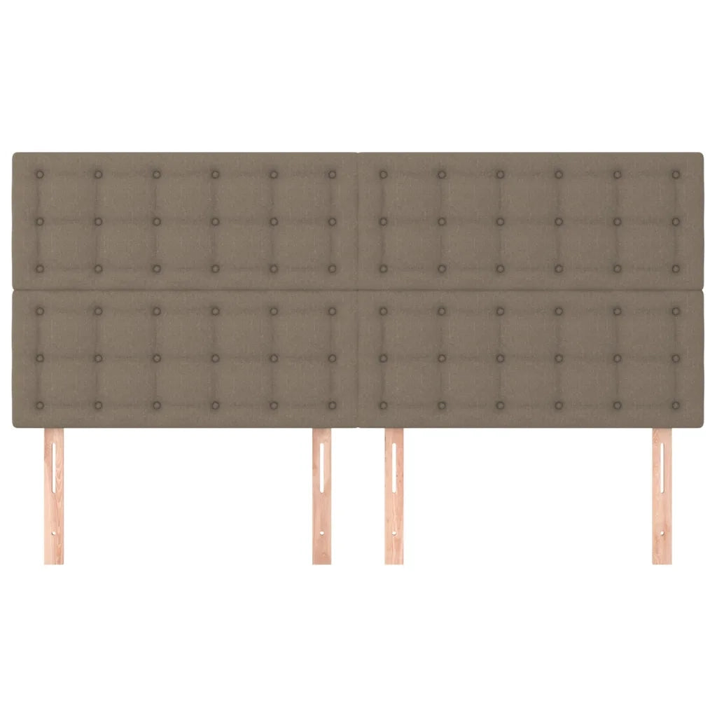 Testiera | Testata per letto Tortora 180x5x118/128 cm Tessuto