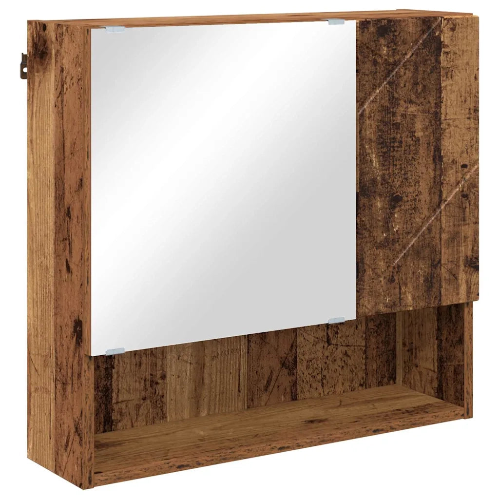 Set di mobili per il bagno con porta 5 pcs Legno vecchio