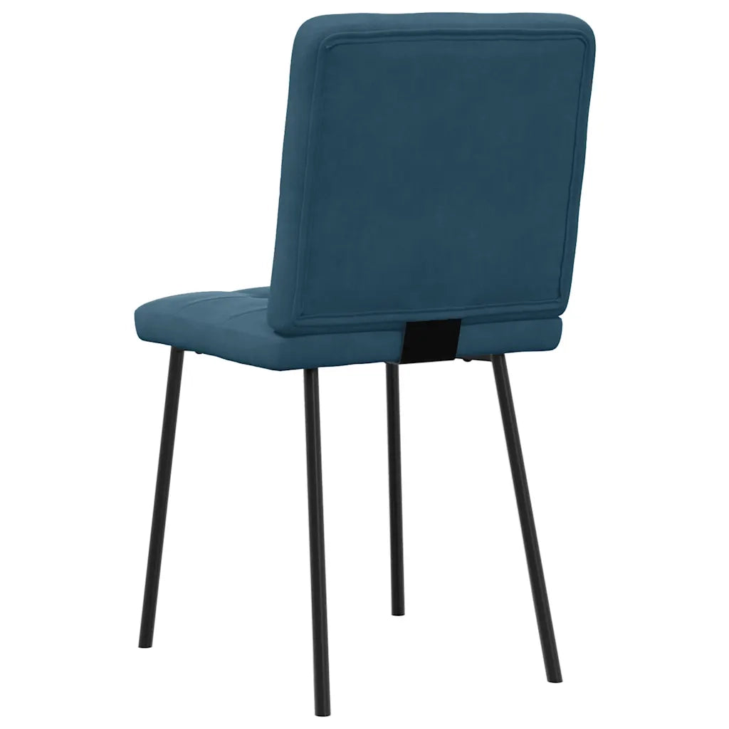 Sedie da Pranzo 4 pz Blu in Velluto 3315167