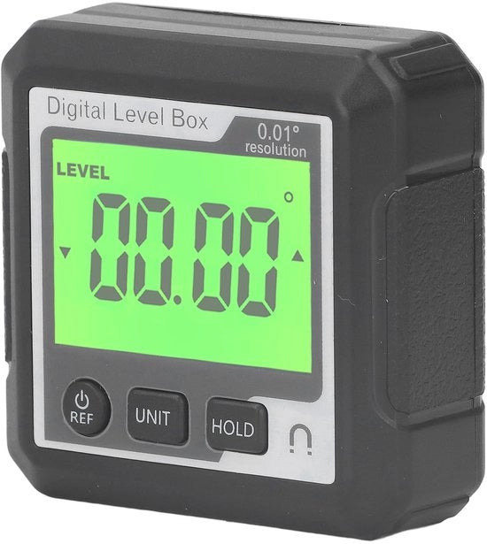Livello digitale ad alta precisione - Magnetometro angolare - Bussola multifunzionale - Angolo di misura portatile - Compatta - Adatta per lavorazione del legno