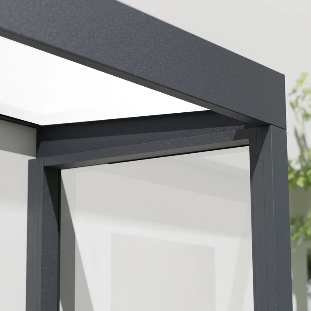 Canopia Sophia Pensilina Da Esterno  215X95 cm + Parete laterale Grigio / Opal Bianco