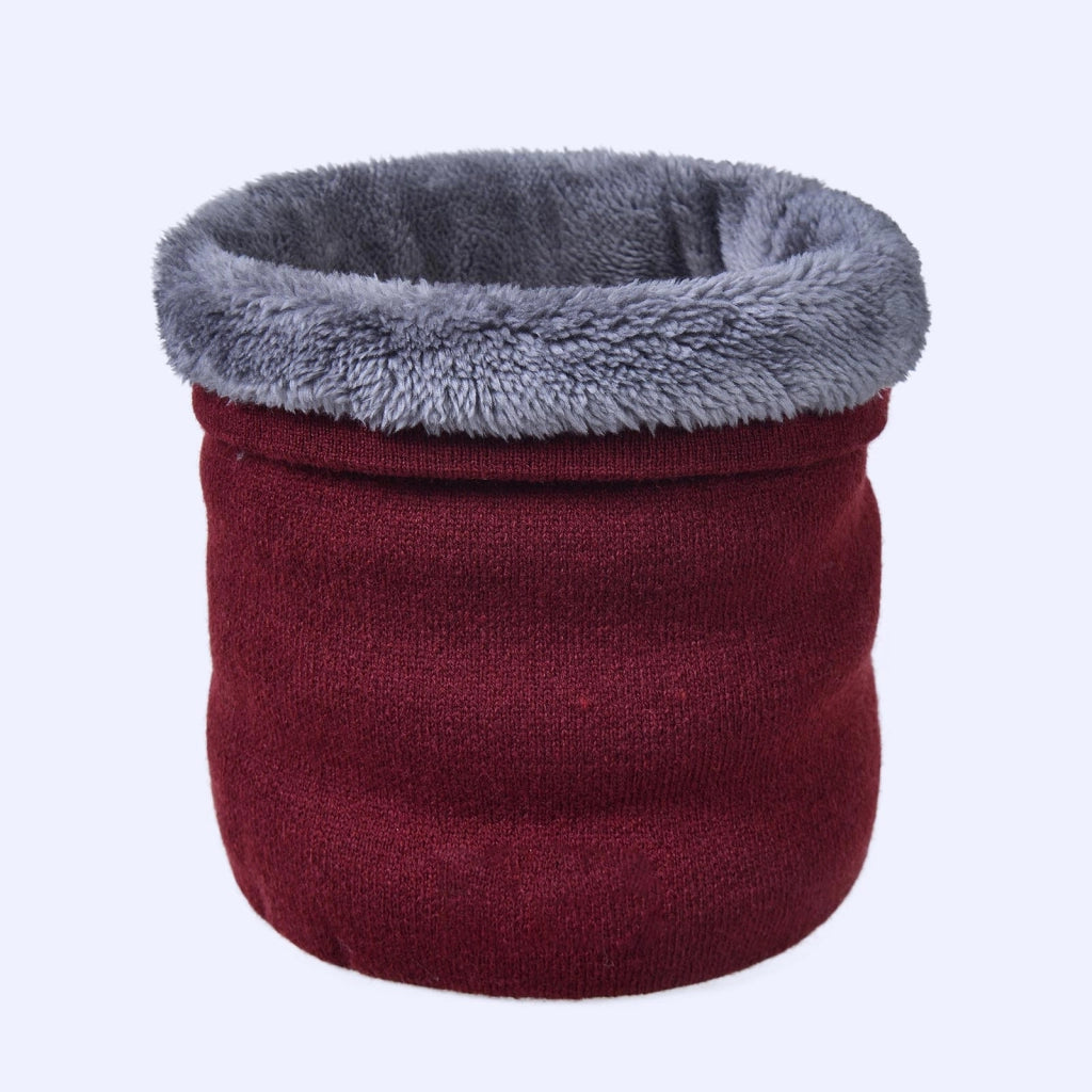 Scaldacollo caldo in maglia a tinta unita, modello per coppie, protezione densa per il collo, pullover in lana lavorato a maglia per la protezione dal freddo