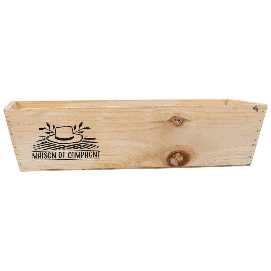 Cesto in legno marrone 35x27x9h