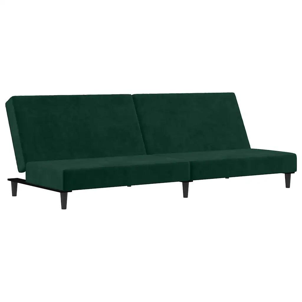 Divano letto | Sof¨¤ letto | Letto singolo a 2 Posti Verde Scuro in Velluto