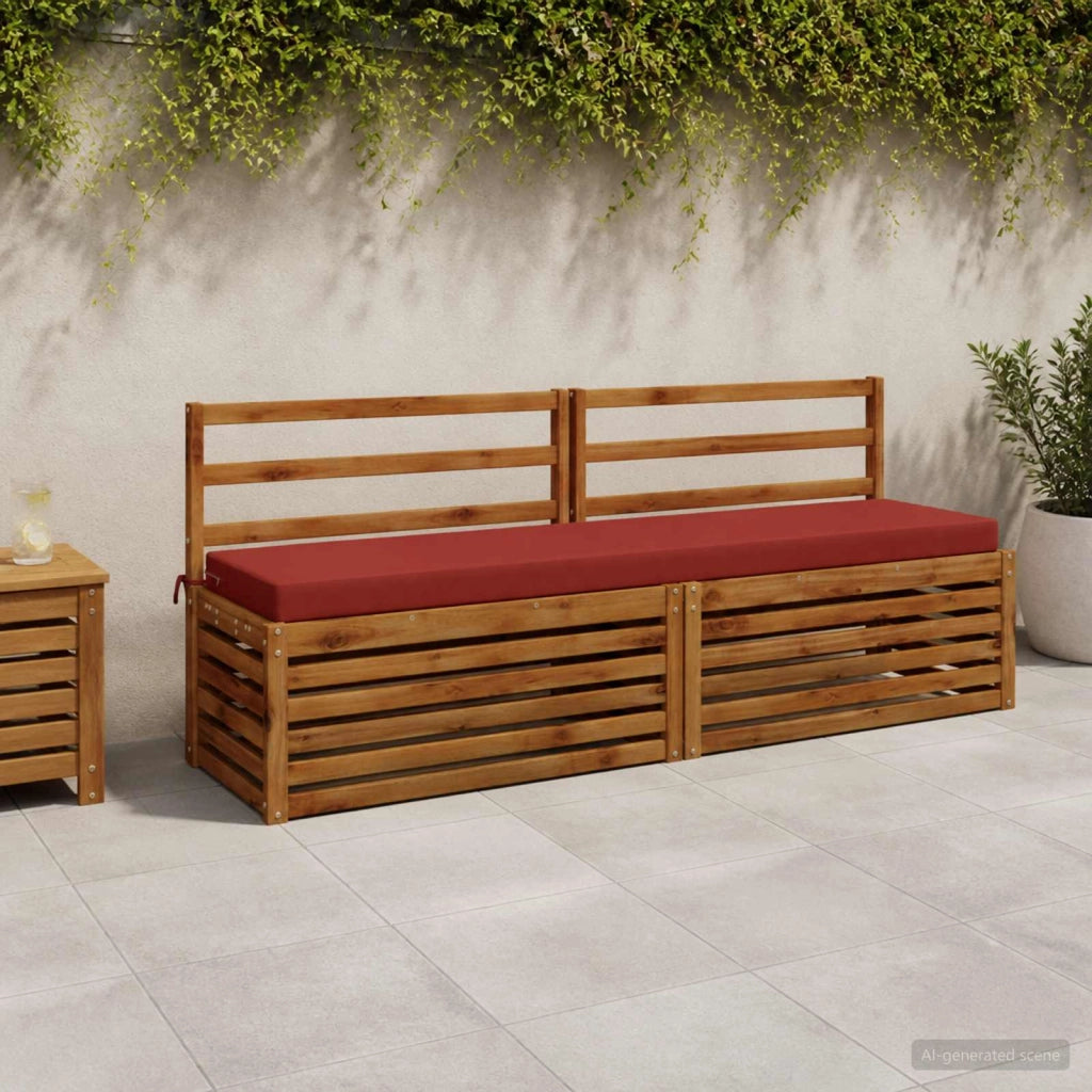 Cuscini per Panchina a 2 Pezzi SOEST 2 pz 100% Poliestere Rosso 950025