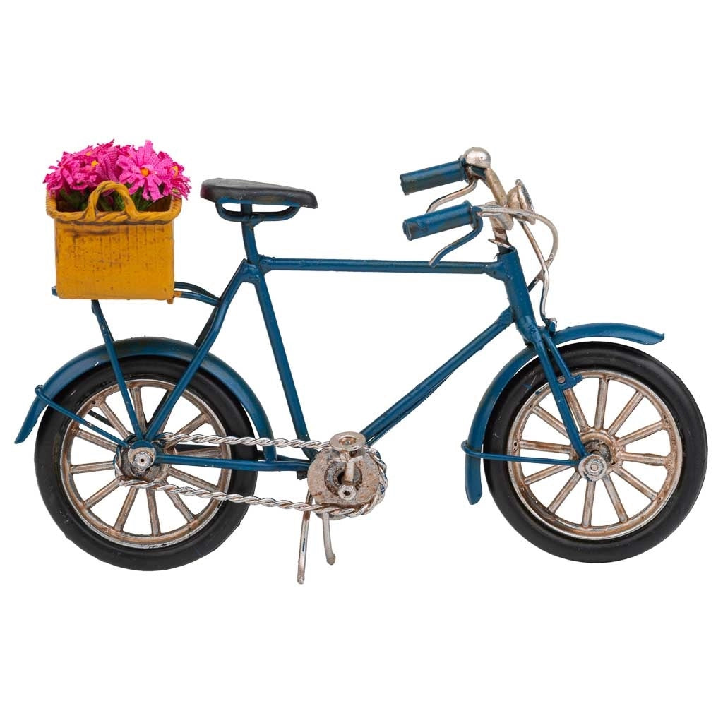 Bicicletta in metallo blu 16x7x10h