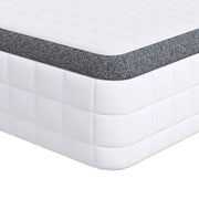 Materasso Bianco e Grigio 80 x 200 cm Molla Bonell