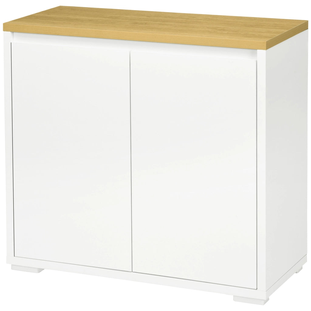 Cassettiera Multiuso con Armadietto ¨C Zephmum ¨C Bianco 80x37x75 cm