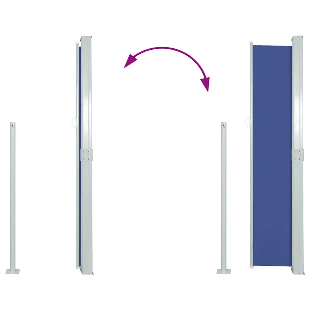 Tenda da Sole Laterale Retrattile-Tenda parasole per balcone 140 x 300 cm Blu