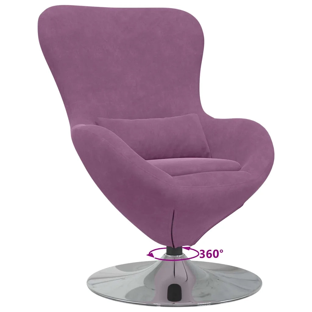 Poltrona | Sedia Relax uovo Viola Velluto