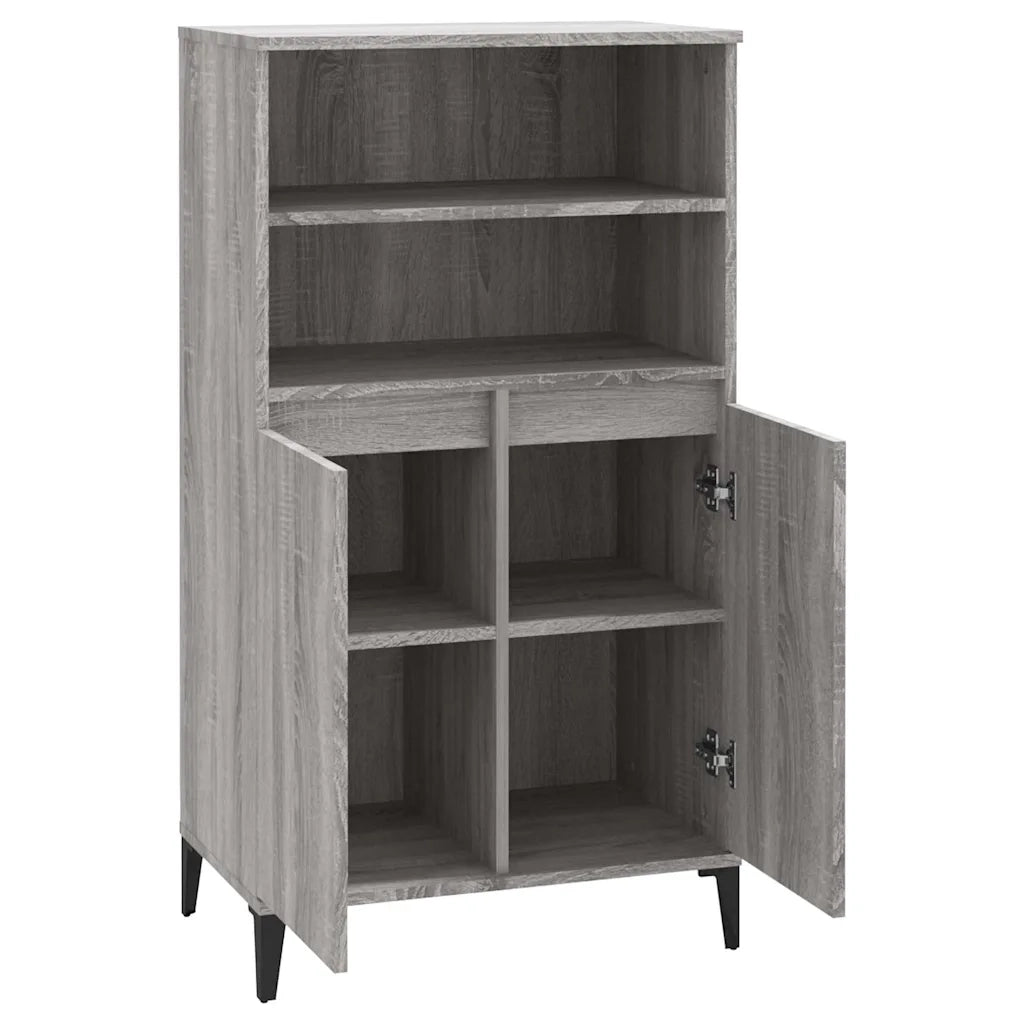 Credenza Sonoma grigio 60 x 36 x 110 cm Legno ingegnerizzato 821234