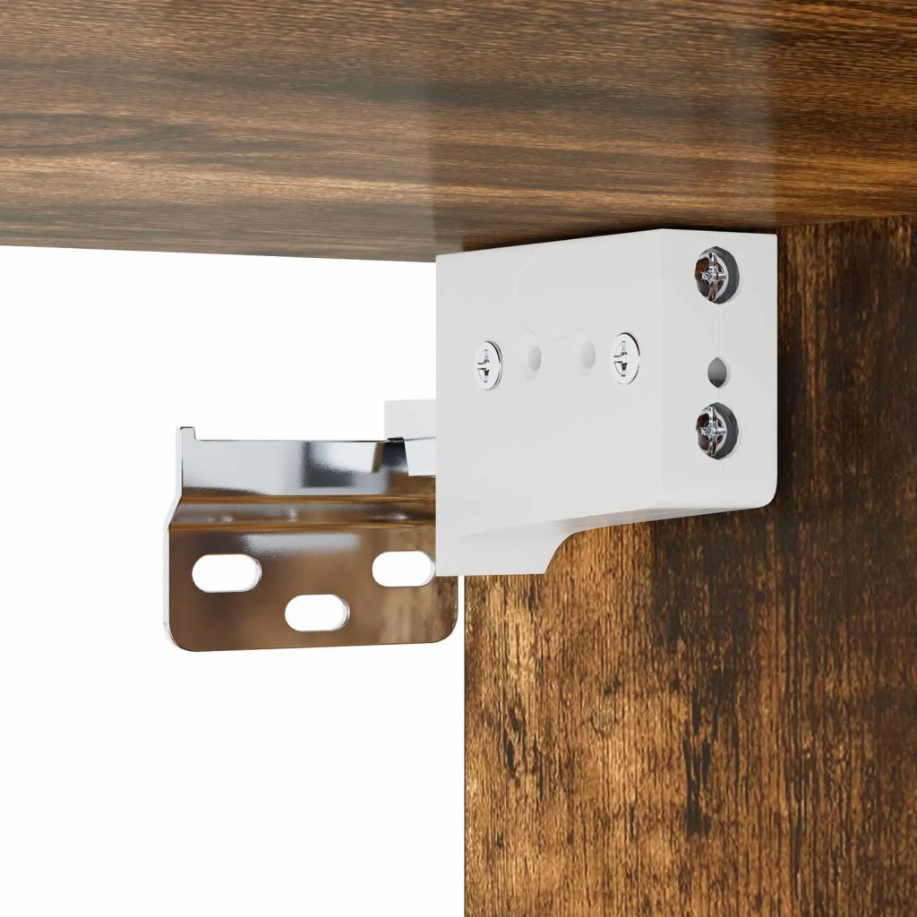 Mobiletto da Letto Appeso 2 pz Rovere Fumo 40 x 30 x 50 cm 8013559