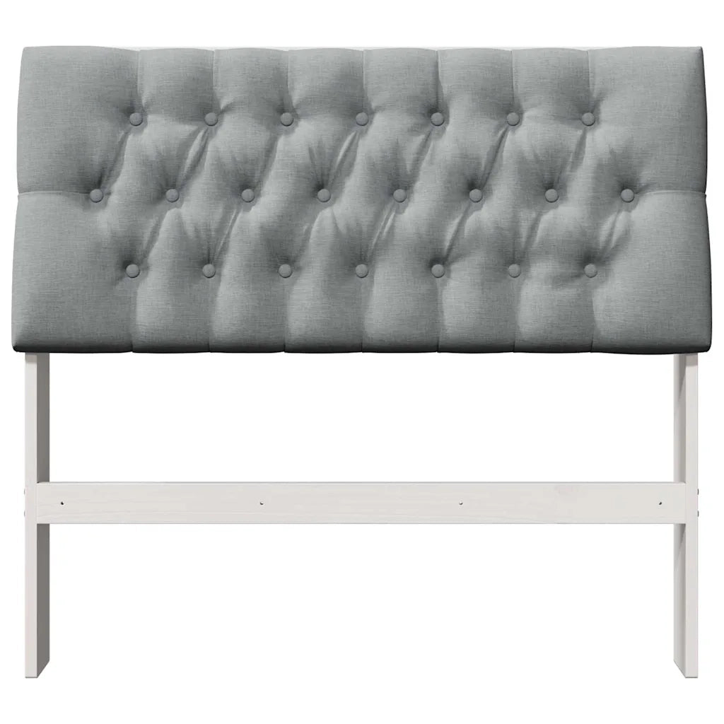 Testiera imbottita Grigio chiaro 100 cm Pino massello 879358