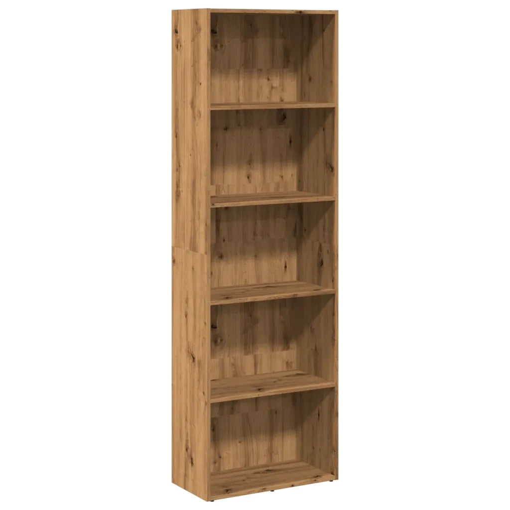 Libreria-Scaffale per Libri-Mobile di Stoccaggio Rovere Artigianale 60x30x189 cm in Legno Multistrato