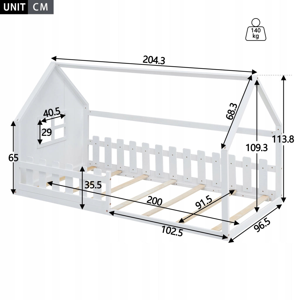 Letto singolo 90x200 - Xylo - Bianco
