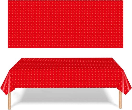 Set da Cucina Completo con Tavola Coperta per 6 Persone in Rosso