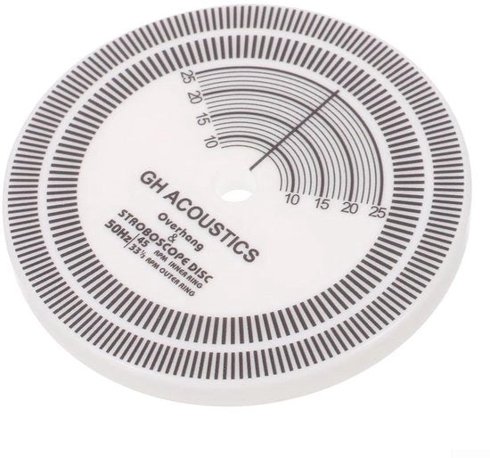Misuratore di Velocità a Disco in Vinile - Disco di Test della Velocità - Tavola Rotante in Acrilico - 33/45 giri al minuto - Misurazione Precisa - Materiale Solido
