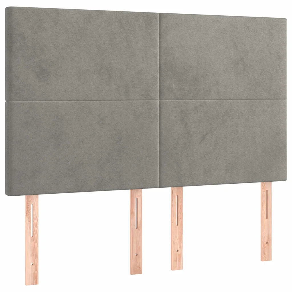Giroletto senza Materasso Grigio Chiaro 140x200 cm Velluto 3125635
