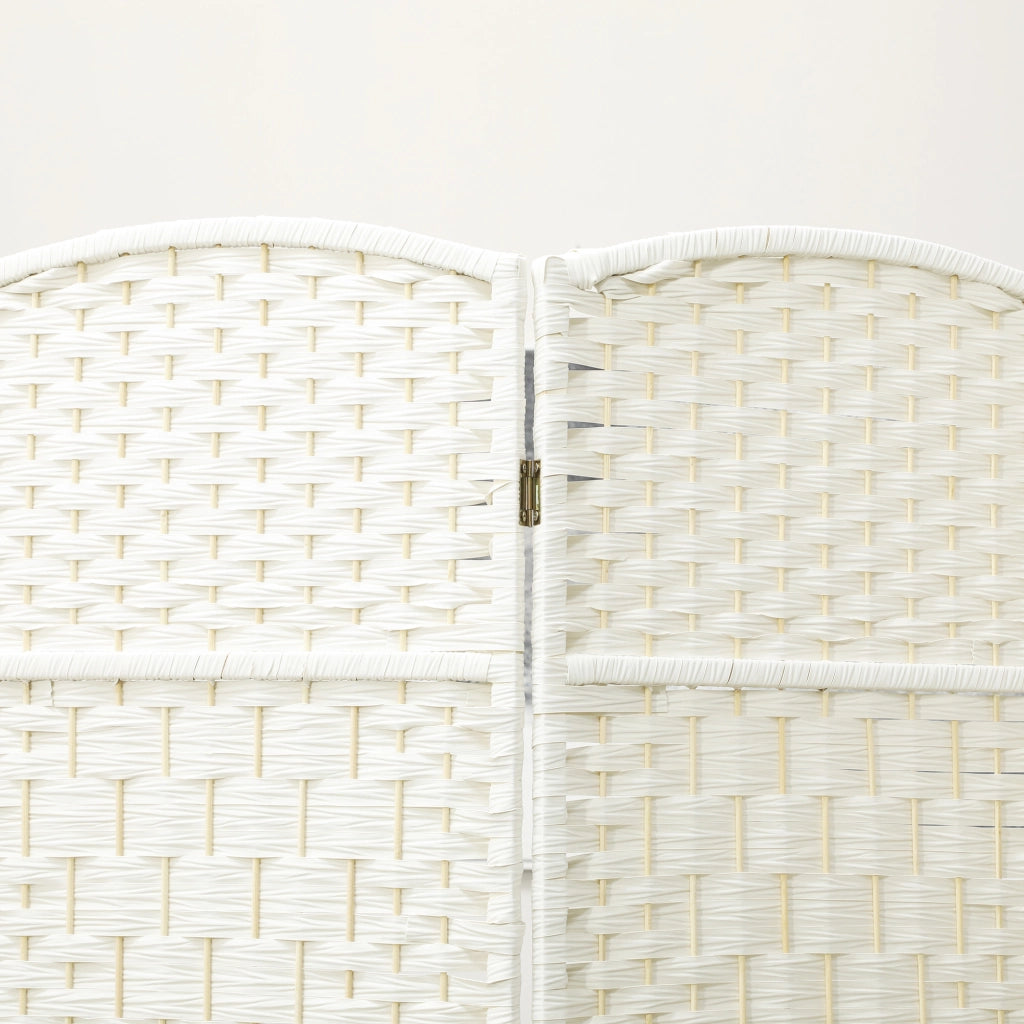 Paravento divisorio 4 pannelli pieghevole ¨C Xylo ¨C legno bianco 180x180 cm