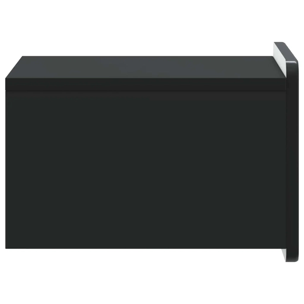 Mobiletto da notte a muro con cassetto Nero 33 x 34,5 x 24 cm 898257