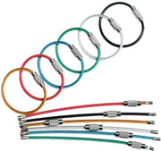 Hanger per chiavi 36 pezzi - Acciaio inossidabile 10 cm - Anelli di cavo 2 mm - Etichette per bagaglio - Lacci flessibili - Leggero e duraturo - Anelli di filo