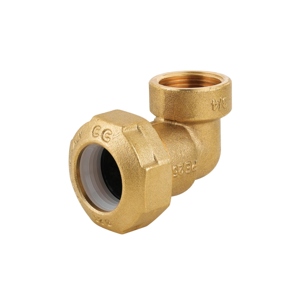 GOMITO FEMMINA IN OTTONE PER TUBO PE- 2 x 63- CAVAL- pezzi 1