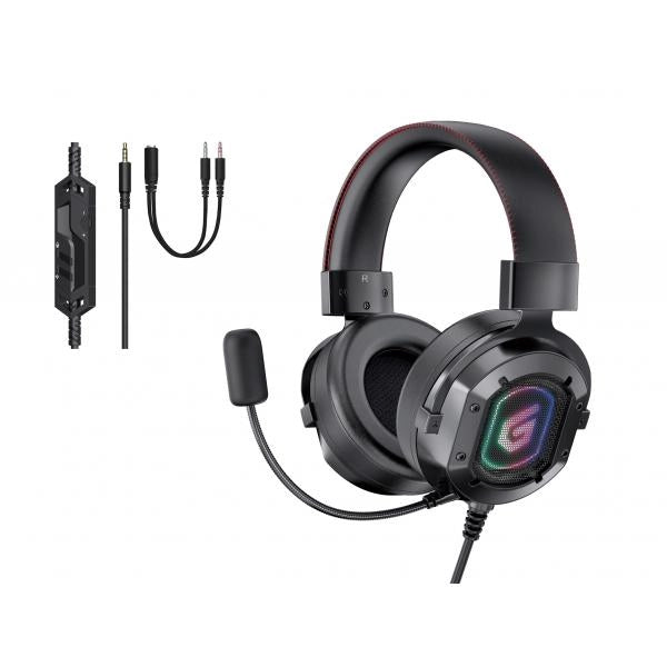 CUFFIE GAMING CON SUONO STEREO, JACK 3.5