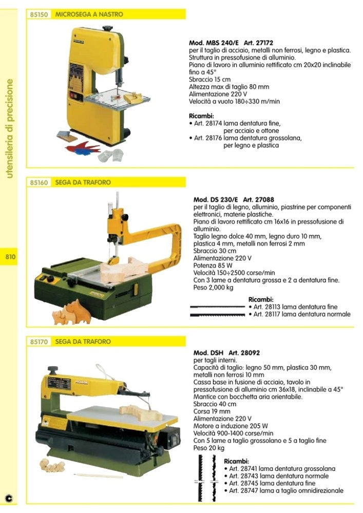 1pz proxxon 27172 microsega a nastro 220v. cod:ferx.21027
