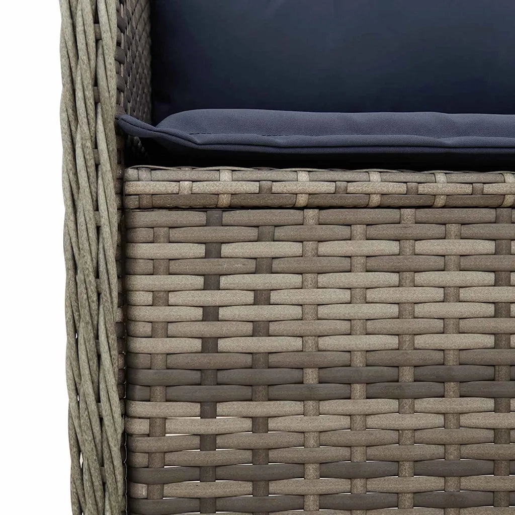 Panchina da giardino Grigio polyrattan 3394456