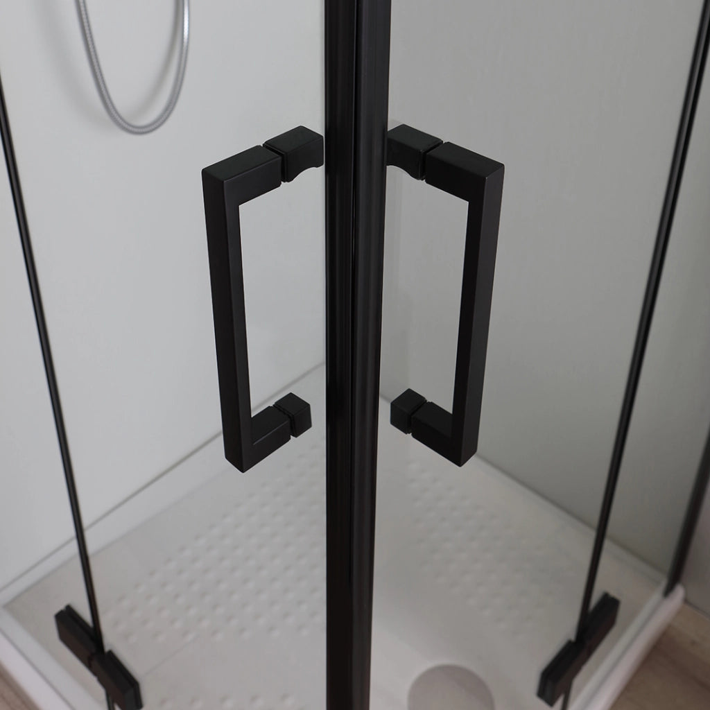 Box doccia nero 80x80 cristallo 6mm