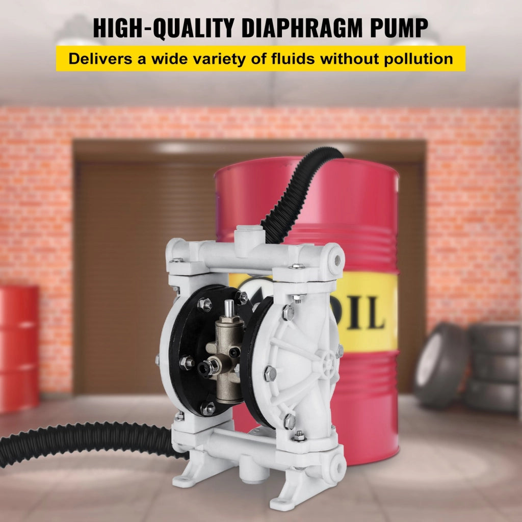 Pompa ad aria a doppia membrana 9,5 L/min(2,5 GPM) 150 ℉ Ingresso e uscita 12,7 mm